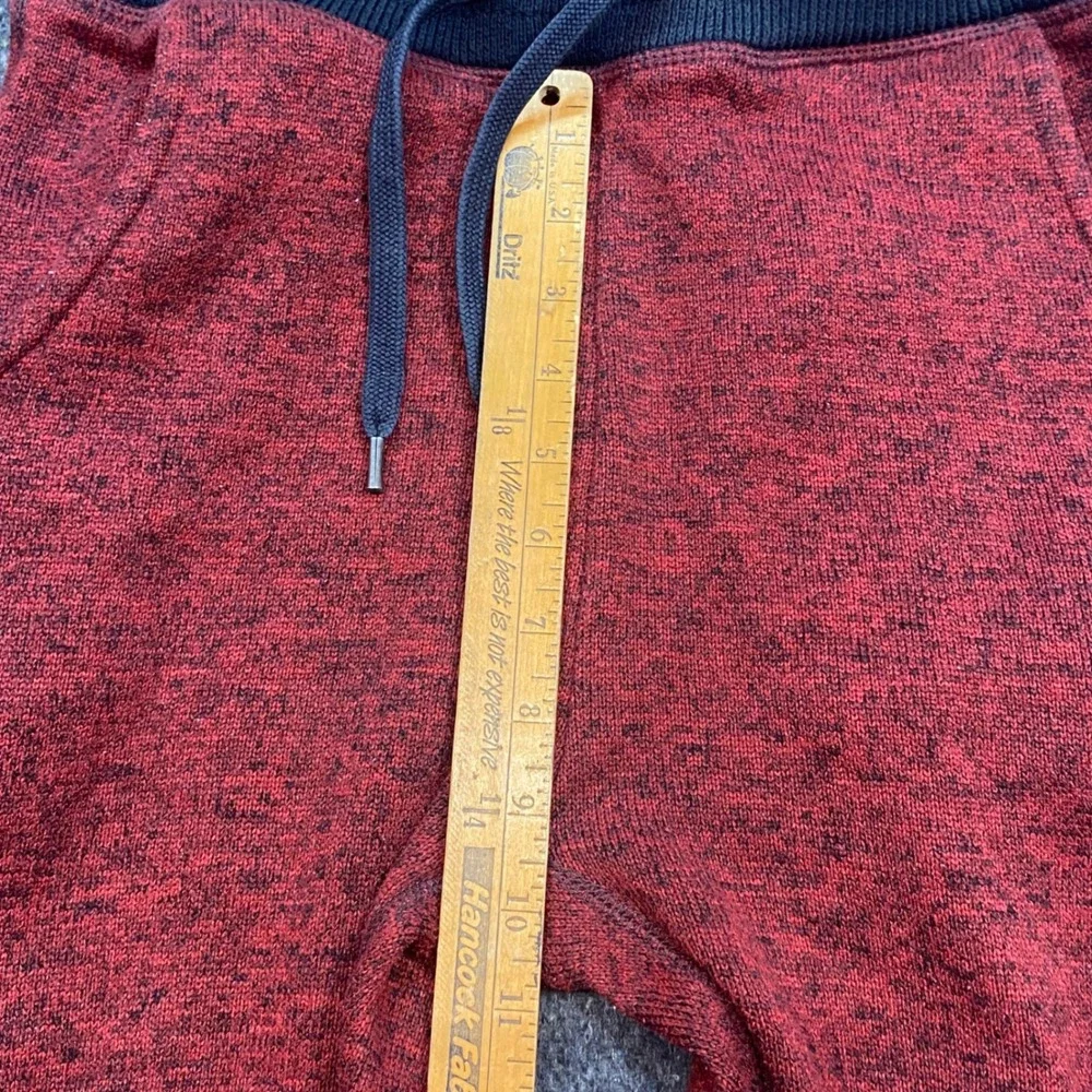 American Eagle Joggers Sz XS Mens Red Marled Skater Striped Cuffs Sweatpants